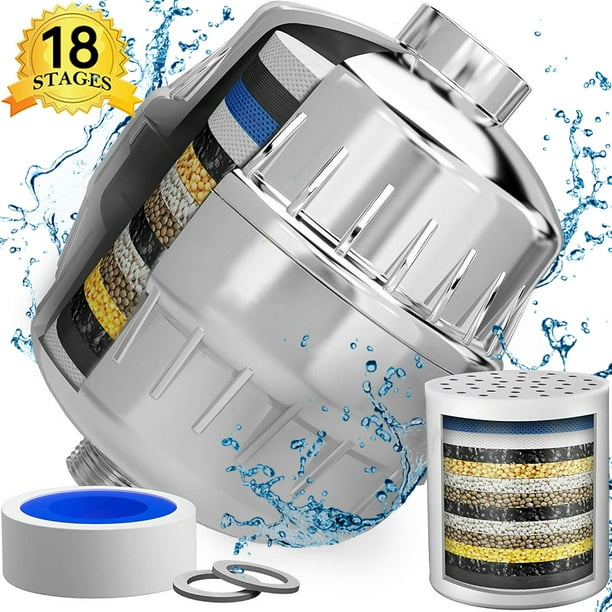 18 Stage Shower Filter, 2021 Upgrade Showerhead Water Filters with 2