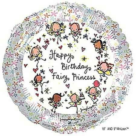17 inch Juicy Lucy Birthday Fairy Foil Mylar Balloon - Party Supplies Decorations