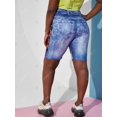 thumbnail image 4 of Talla grande Psychedelic Bandana 3D Jean Print Shorts Rosegal Pantalones cortos de talla grande, 4 of 5