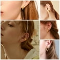 thumbnail image 5 of MiracDan 6 Pairs 18K Gold Plated Earrings for Women Lightweight Huggie Hoops Hypoallergenic Dainty for Gift, 5 of 6
