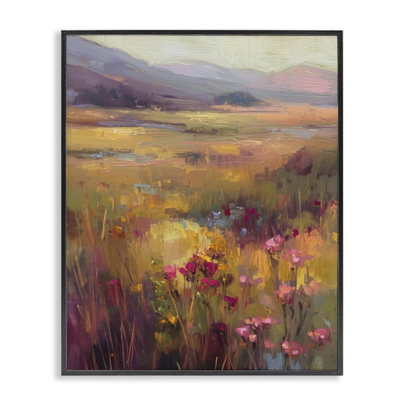 Stupell Industries Golden Waves Of Grass Black Framed Giclee Art, design by Svetlana Aleynikova