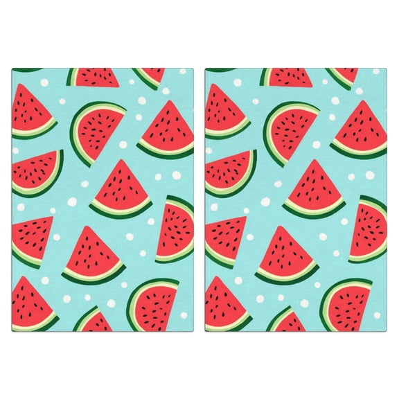 2 Pcs Funny Kitchen Towels,Summer Watermelon Microfiber Dish Towels,Kitchen Tea Towels,Kitchen Towel Set (18" X 26")