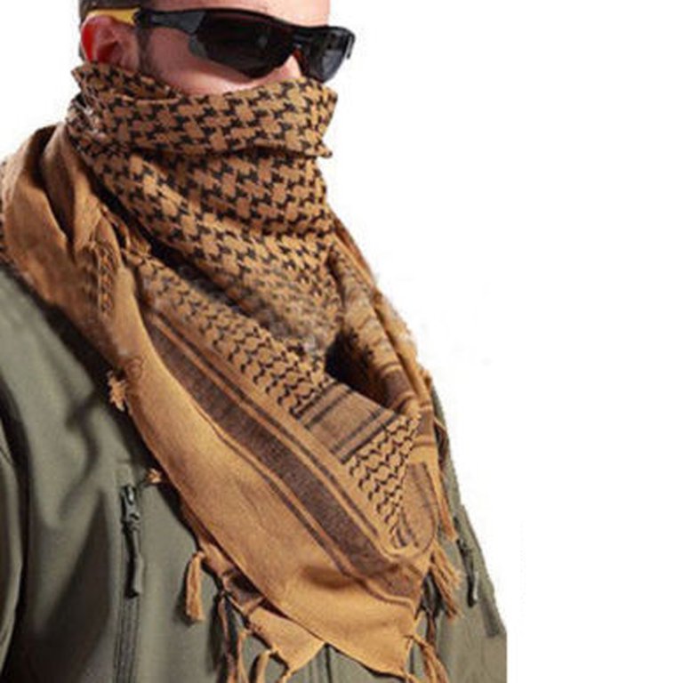 Mens Arab Shemagh Keffiyeh Tactical Palestine Scarf Shawl Wraps