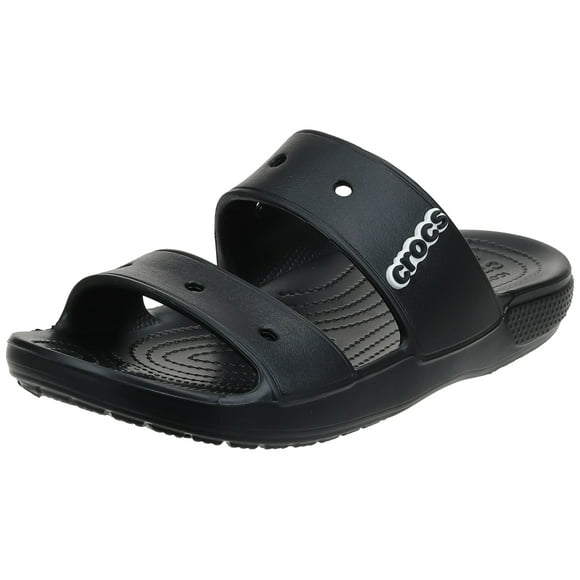 Men's and Women's Classic Slide Sandal | Slip On Shoes | Water Shoes, Black, 13 US Women / 11 US Men