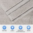 thumbnail image 3 of BNM Egypt Produced Giza Cotton Plush 3 Piece Towel Set, Platinum, 3 of 13