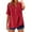 Wine, variant on Baysbule Women's V-Neck Short Sleeve Casual Blouse Lightweight Cotton Linen Summer Button Shirt