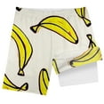 thumbnail image 4 of Hienoo Big Boys Swimming Trunks with Compression Liner Print Board Shorts, 4 of 4