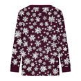 thumbnail image 4 of Puntoco Chaqueta Tipo Cárdigan Informal Con Botones Y Estampado Navideño Para Mujer, 4 of 5