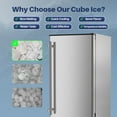thumbnail image 4 of Coolake 15 Inch 80lbs/Day Built-in Ice Maker, Stainless Steel Undercounter Ice Machine, 25lbs Storage, 4 of 6