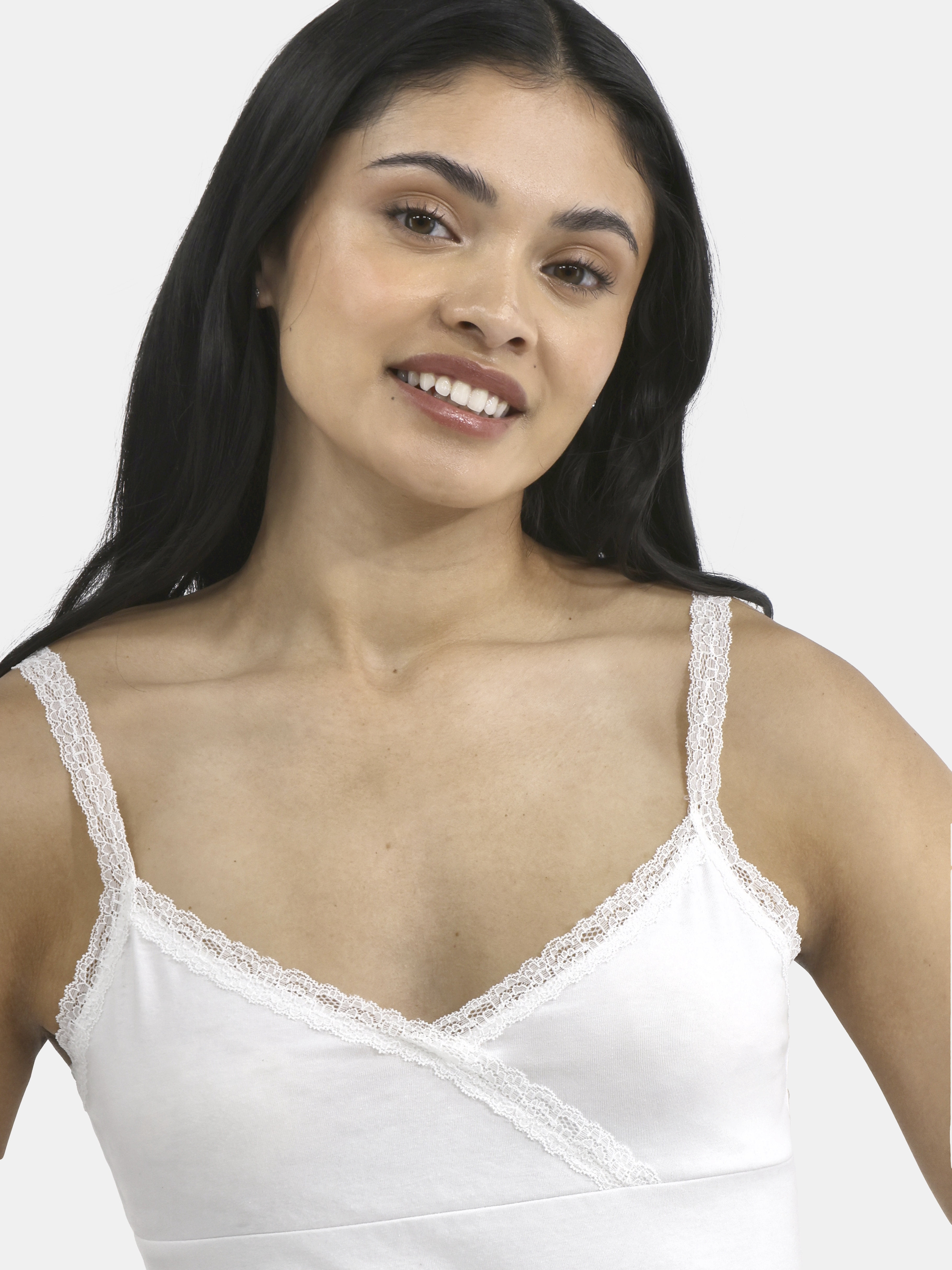 No Boundaries Lace Trim Cami Top, Women's