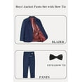 thumbnail image 3 of Lycody Boys' 3 pieces Suits Formal Tuxedo Slim Fit Boys Suit Set for Wedding Outfit Teen Boy Dress Clothes, 3 of 6