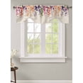thumbnail image 2 of Tie Up Valance Curtain for Kitchen,Watercolor Pastoral Wildflowers Rod Pocket Short Curtains Adjustable Tie-Up Shade Valances,Floral on Vintage Linen Window Treatment for Bathroom Living Room Bedroom, 2 of 8