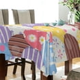 thumbnail image 3 of GZHJMY Easter Eggs Tablecloth, Rectangle Waterproof Washable Polyester Table Cover for Picnic Dinner Holiday Party Decor, 60 x 60 Inch, 3 of 7