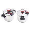 thumbnail image 1 of Pressure Cooker, 2 Gear Pressure Control Stainless Steel Pressure Canner Cooking Pot Slow Cooker, Rice Cooker, Steamer, Electric Multi Cooker for Induction Gas Stove Open Flame, 1 of 8