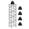 thumbnail image 2 of Winsome Capri 5-Pc storage set in Espresso finish, 2 of 6