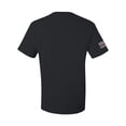 thumbnail image 2 of Wild Bobby, Breast Cancer Ribbon Love Hope USA Flag Sleeve Breast Cancer Awareness Unisex Tee, Black, Small, 2 of 7