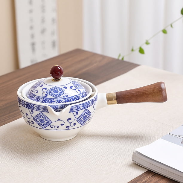 Tetera de cerámica china, tetera de 360°, tetera individual de cerámica, tetera china con filtro para el hogar, juego de té de Kung Fu de cerámica negra creativo
