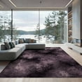 thumbnail image 2 of ODIKA 8'x10' Washable Area Rug Tie Dye Abstract Gothic Smoke Motif Purple Swirl Ombre for Dining Room, Large Office, Lounge, Non-Slip Chair-Friendly Mat, 2 of 7