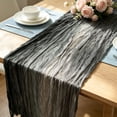thumbnail image 4 of Yeciiwht Gradient Crinkle Table Runner – 71*35in Boho Sheer Gauze Table Flag for Wedding Party Decor, Multicolor Blended Draping Cloth for Dining & Event Tables, 4 of 6