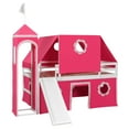 thumbnail image 5 of Aukfa Full Size Loft Bed with Slide - Princess Castle Bed with Tent and Tower for Kids Girls - Pink, 5 of 8