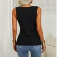 thumbnail image 4 of Babysbule Womens Tank Tops Women Solid Color Lace Stitching Hollow Sleeveless Vest Top T-Shirt, 4 of 7
