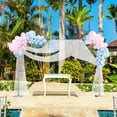 thumbnail image 4 of Square Arch Backdrop Stand, 10x7 FT Photo Booth Frame with Heavy-Duty S-Shaped Base, Metal Wedding Arch for Party Balloon Flower Tulle Decor with Ground Stakes, Indoor Outdoor, 4 of 7