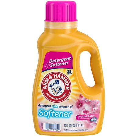 Arm & Hammer Plus Softener Orchard Bloom, 25 Loads Liquid Laundry Detergent, 50 Fl oz