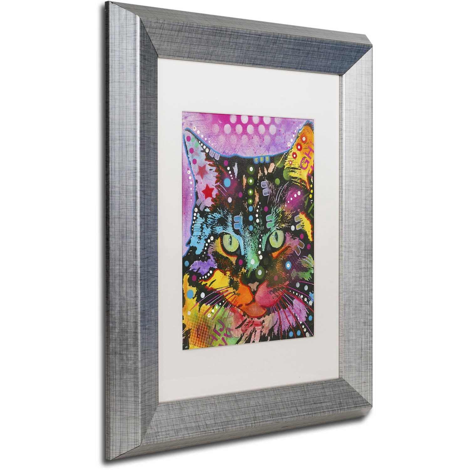 Trademark Fine Art "13" Canvas Art by Dean Russo, White Matte, Silver Frame