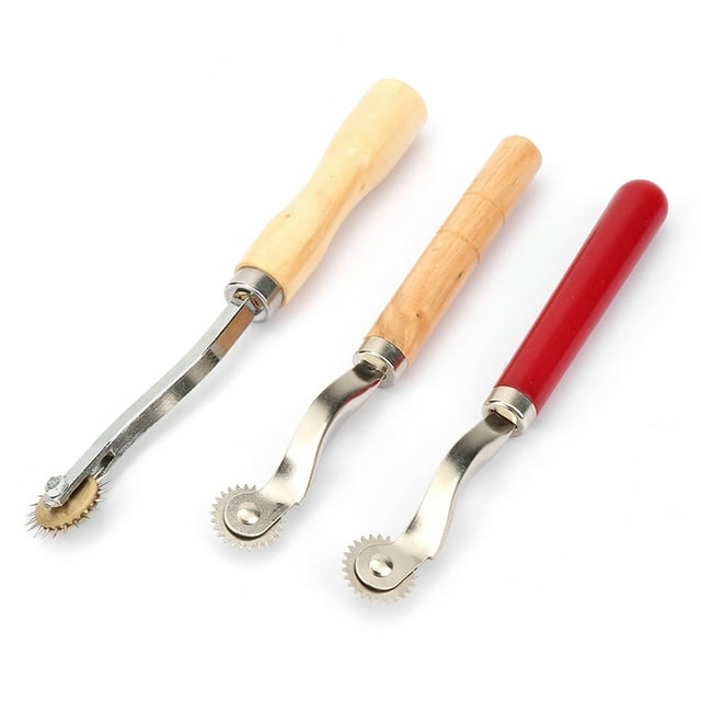 3pcs Rueda de Calcar Herramiente de Costura, Rueda de Trazado para Patrones de Costura Rueda de Coser Profesional Marcador de Puntada Herramiente de Corte para Cuero, Papel, Tela