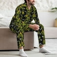 thumbnail image 7 of Fotbe Corn And Dragonflies Pattern Long Sleeve Pajama Set for Men,Sleepwear Set,2-piece Loungewear Set,Soft PJs Comfy Nightwear with Pockets-X-Large, 7 of 7