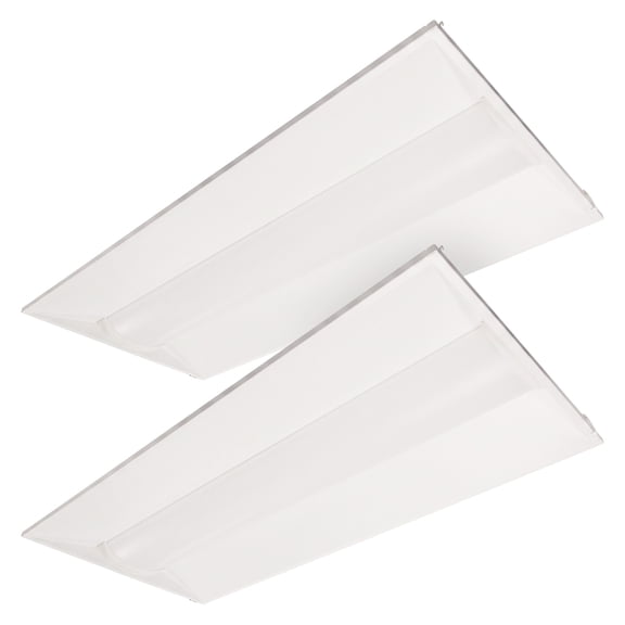 MaxLite 2X4 LED Troffer Retrofit Kit, Selectable 22/28/34W 3500-5000K, Dimmable, Selectable Wattage, for Office, School,School Ceiling Light, White