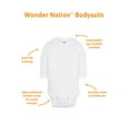 thumbnail image 6 of Wonder Nation Baby Neutral Casual Cotton White Long Sleeve Bodysuits, 5-Pack, Newborn-24 Months, 6 of 7