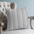 thumbnail image 4 of Pillow Covers 24x24 Set of 2, Grey Throw Pillow Covers Decorative Couch Cushion Cover, Farmhouse Striped Modern Artwork Microfiber Soft Square Pillowcases for Bedroom Living Room Sofa, 4 of 9