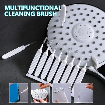 

Rdeuod 20Pcs Shower Nozzle Cleaning Brush Anti-Clogging For Shower Head Cleaning Brush For Pore Gap Clean With Nylon Bristle Non-Slip Handle By Alnorte White