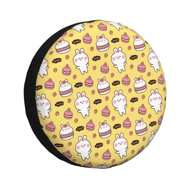 Balery Rabbit Hunger Cubiertas para Neumáticos - Protector Resistente para Neumáticos de Camioneta, SUV, Remolque, Camper y RV-14 inch