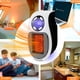 thumbnail image 2 of Calentador de espacio portátil mini con ventilador de aire caliente - color blanco - diseño compacto con control remoto (baterías no incluidas) - ideal para oficina y hogar, calienta rápido y de, 2 of 7
