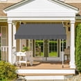 thumbnail image 2 of Yaheetech Manual Retractable Awning, 98"×118" Outdoor Sunshade Shelter Angle & Height Adjustable NO Drilling Patio Door Window Awnings, Canopy with UV Protection for Backyard, Dark Gray, 2 of 18