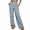 C-Blue, variant on Womens Gingham Pants Wide Leg Casual Lounge Bottoms Ladies Fall Trousers with Pocket