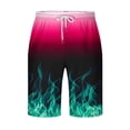 thumbnail image 4 of Snorda Men Casual Fashion Gradation Shorts With Pockets Elastic Waist Beach Pants, 4 of 4