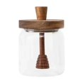 thumbnail image 1 of Juego de tarros de vidrio para almacenar miel, organizador de cocina y recipiente de almacenamiento con tapa de madera, recipiente hermético, artículos de cocina, 1 of 5