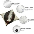 thumbnail image 4 of Autua Vintage American Football Pillow Case Ball Game Lovers Cotton Linen Rugby Pattern Pillowcase Pillowcase Decorate Home Sofa Bed 24x24in, 4 of 5