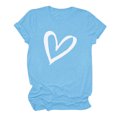 thumbnail image 6 of Tbopshirt Valentine's Day T-Shirts for Women Short Sleeve Graphic Tees, Plus Size Tops,Valentines Day Fashion Crewneck Printing Love Heart T-Shirt Casual Loose Womens Tops S-XXXL, 6 of 6