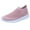 Pink, variant on NOKIO Women's Knit Mesh Breathable Slip On Platform Sneakers, Outdoor Non-Slip Comfort Orthopedic Fashion Walking Shoes Mesh Solid Color Sports Shoes Runing Breathable Shoes Sneakers