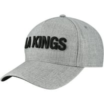 Men's Fanatics Heather Gray Los Angeles Kings Elements A-Frame Leather Strapback Hat