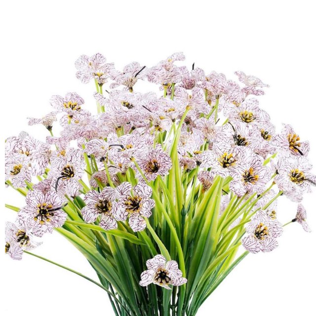 Flores Artificiales Ramo Falso Decoración Del Hogar Plantas De Simulación De Plástico Flores Para Patio Trasero Jardín Balcón 2 Uds Guardurnaity HA044091-01