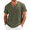 Army Green, variant on Dpjklzsn Men's Linen V-Neck Shirt, Short Sleeve Frayed Edge Beach Top for Resort Casual Wear