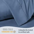 thumbnail image 4 of LuxClub Collection Pillowcases 2 Pack - Wrinkle Free Cooling Pillow Cases with Satin Trim - Machine Washable Hotel Bedding Silky Soft - Oxford Standard/Queen, 4 of 7