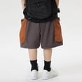 thumbnail image 6 of ATOGUTA Boy's Cargo Shorts Kids Youth Athletic Short Boy Quick Dry Sport Clothes with Pockets Orange, Size 3T-14, 6 of 6