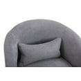 thumbnail image 4 of Swivel Barrel Chair, Modern Round Swivel Accent Chairs with Pillow, 360 Degree Comfy Linen Fabric Accent Chair Small Single Chair Armchair for Living Room Bedroom (Light Grey), 4 of 8