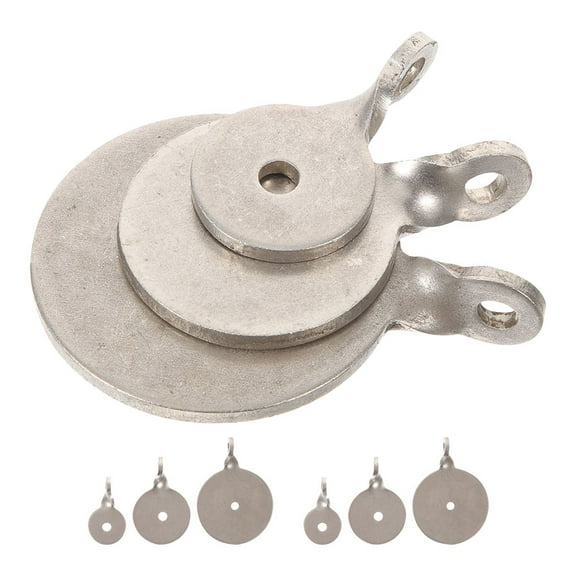 FONDOTIN 9-Piece Durable Metal Shooting Targets Set Silver for Outdoor Training and Practice Sessions